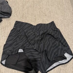 Avia Women's Black Zebra Print Athletic Shorts